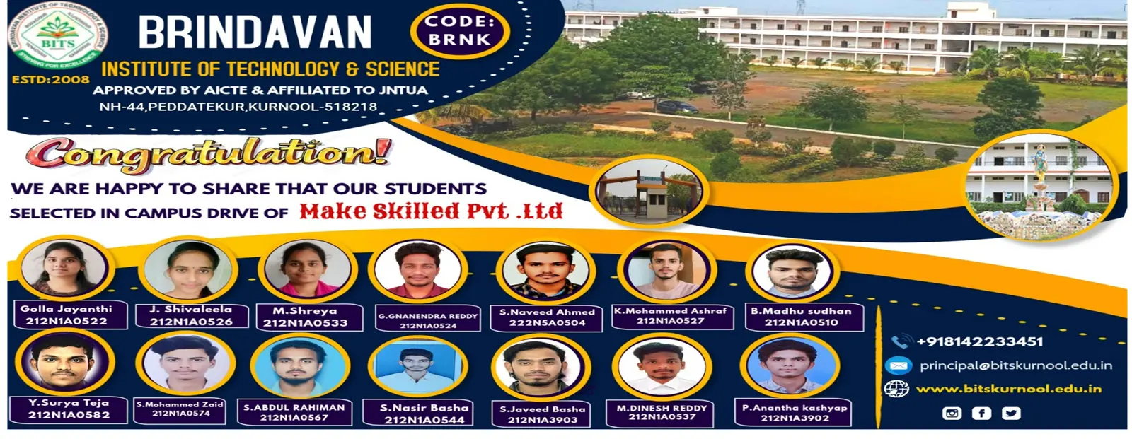 Brindavan Institute Of Technology And Science campus