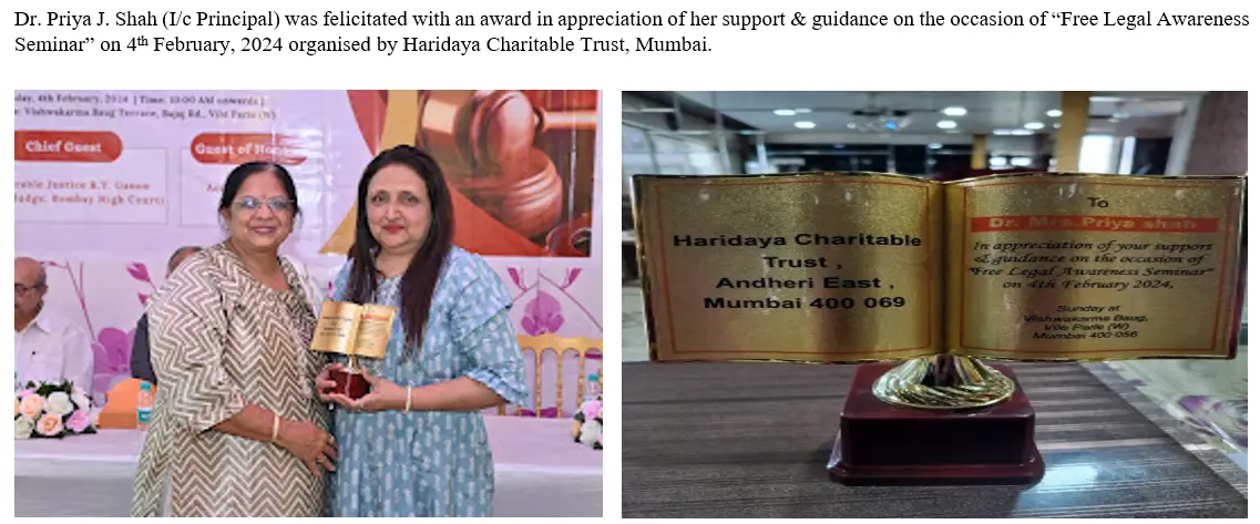 Jitendra Chauhan College of Law Vile Parle (W) Mumbai campus