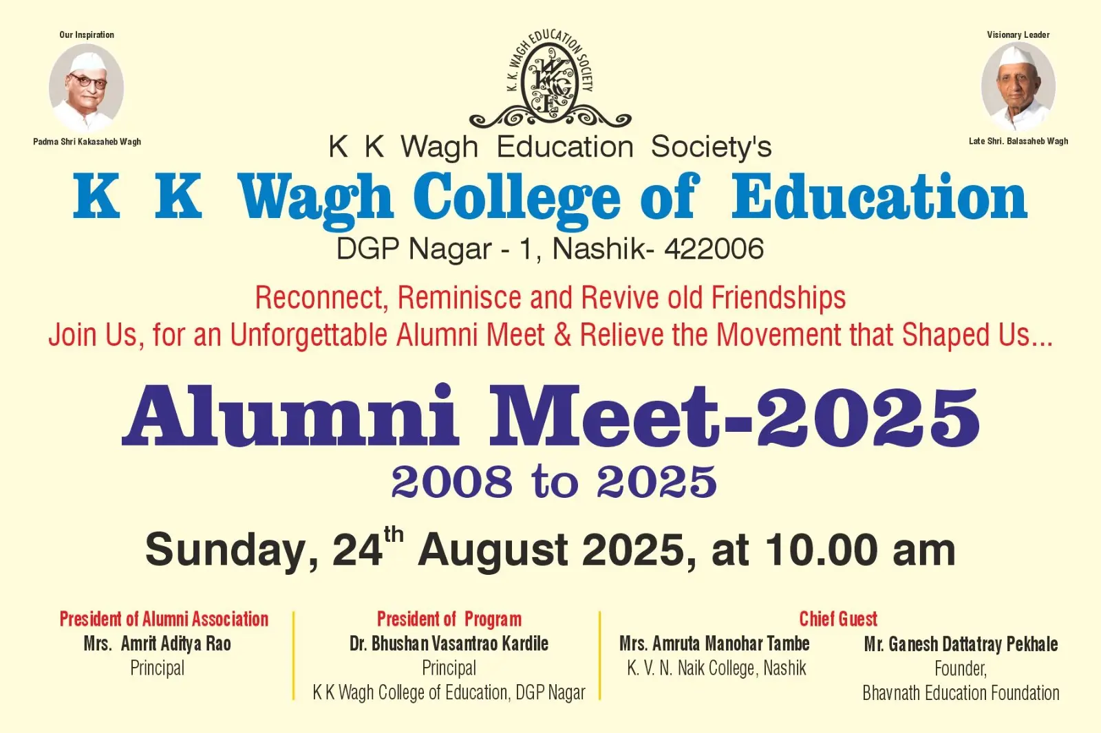 Karmveer Kakasheb Wagh Education SocietyS, K.K Wagh College of Education campus
