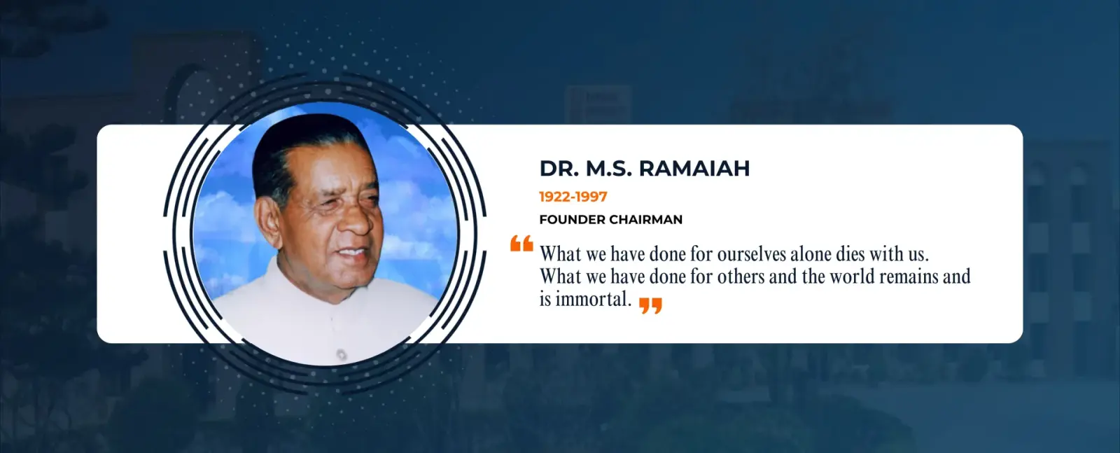 M.S. Ramaiah College of Education, MSRIT Post campus