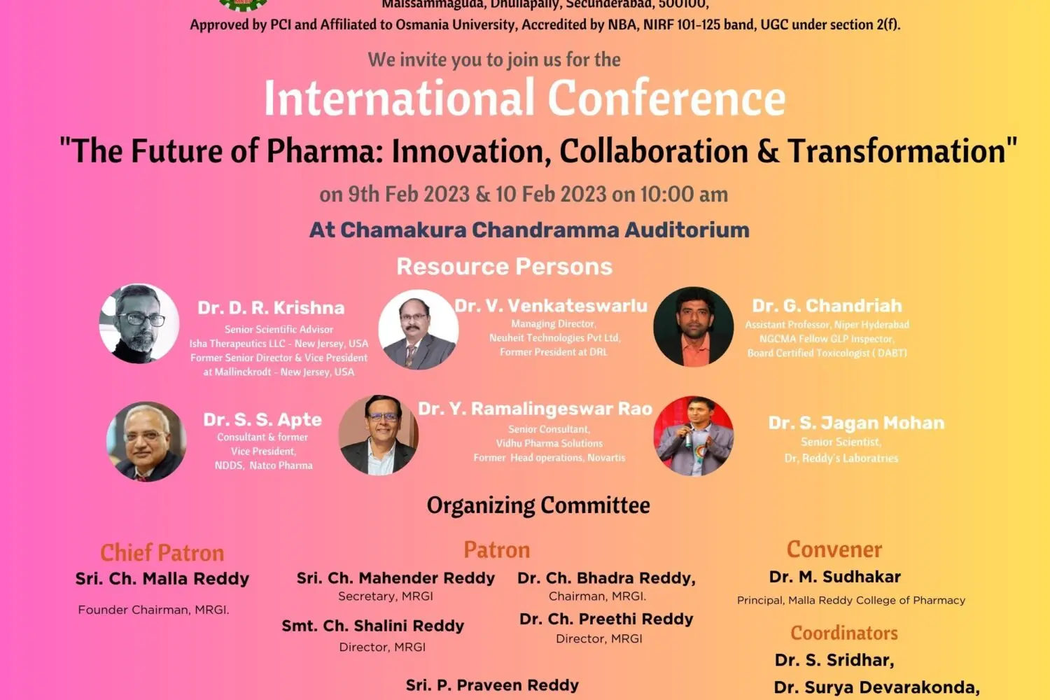 Malla Reddy College of Pharmacy campus