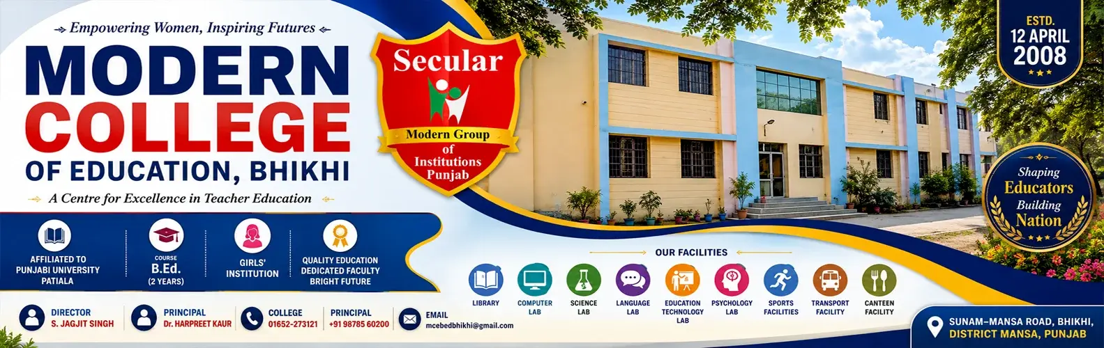 Modern College of Education (for girls) Bhikhi campus