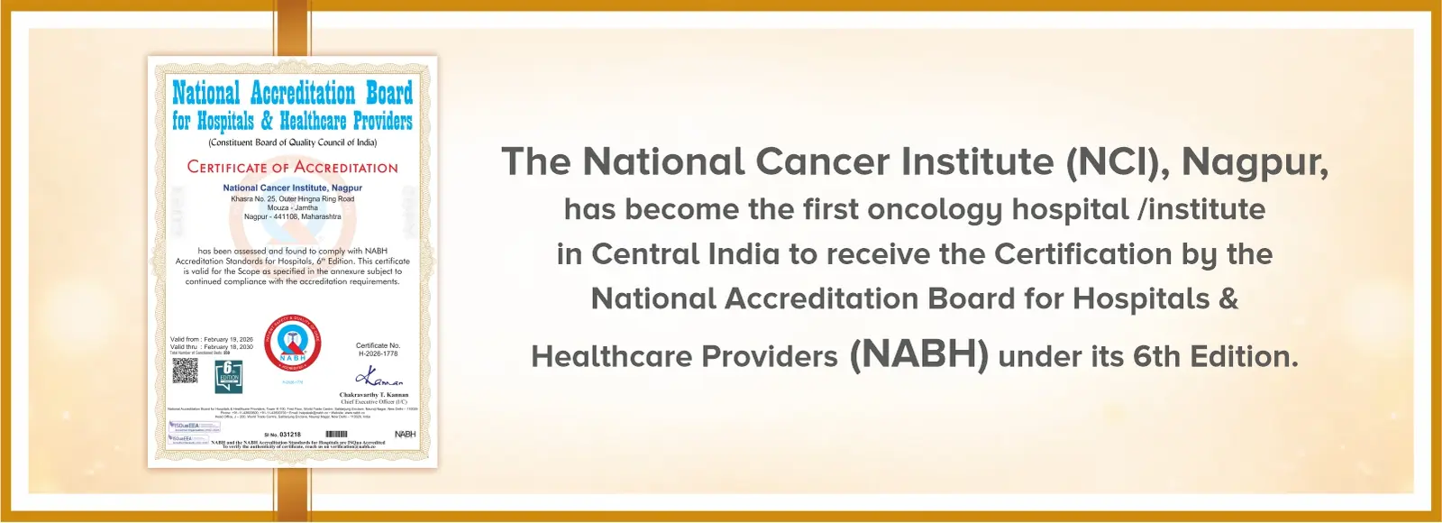 National Cancer Institute, Nagpur of Muhs campus