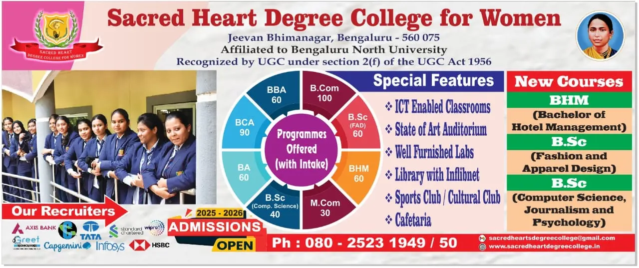 Sacred Heart Degree College for Women, Jeevanbheemanagar, Bangalore, 75. campus