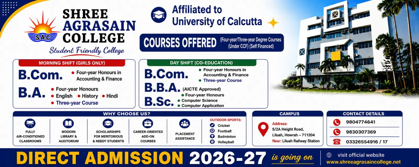 Sree Agrasain College campus