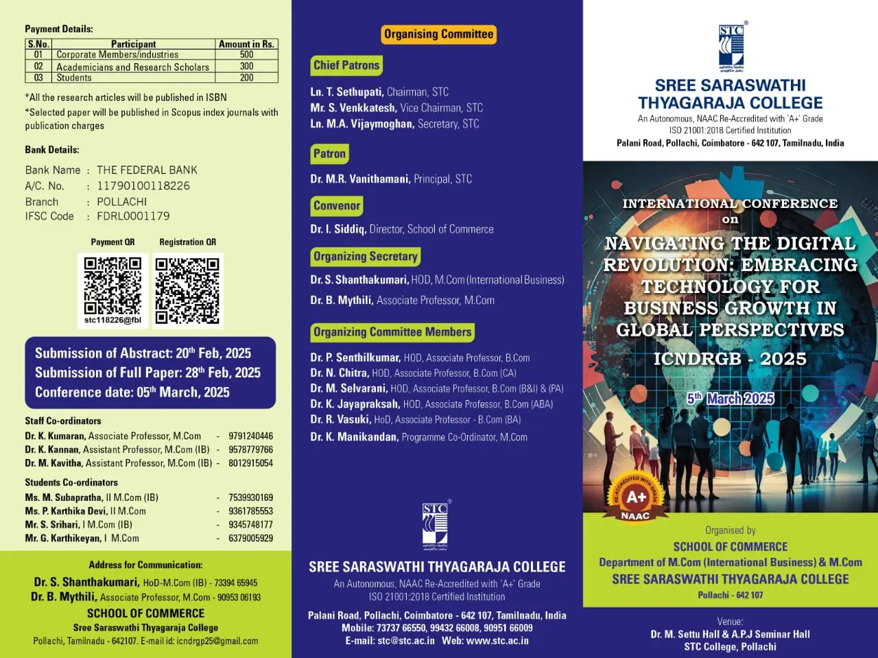 Sree Saraswathi Thiagaraja College campus