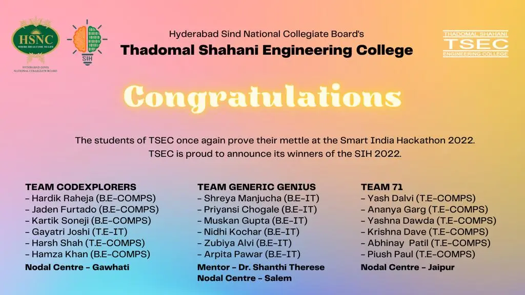 Thadomal Shahani Engineering College 32nd Road TPS III Bandra Mumbai campus
