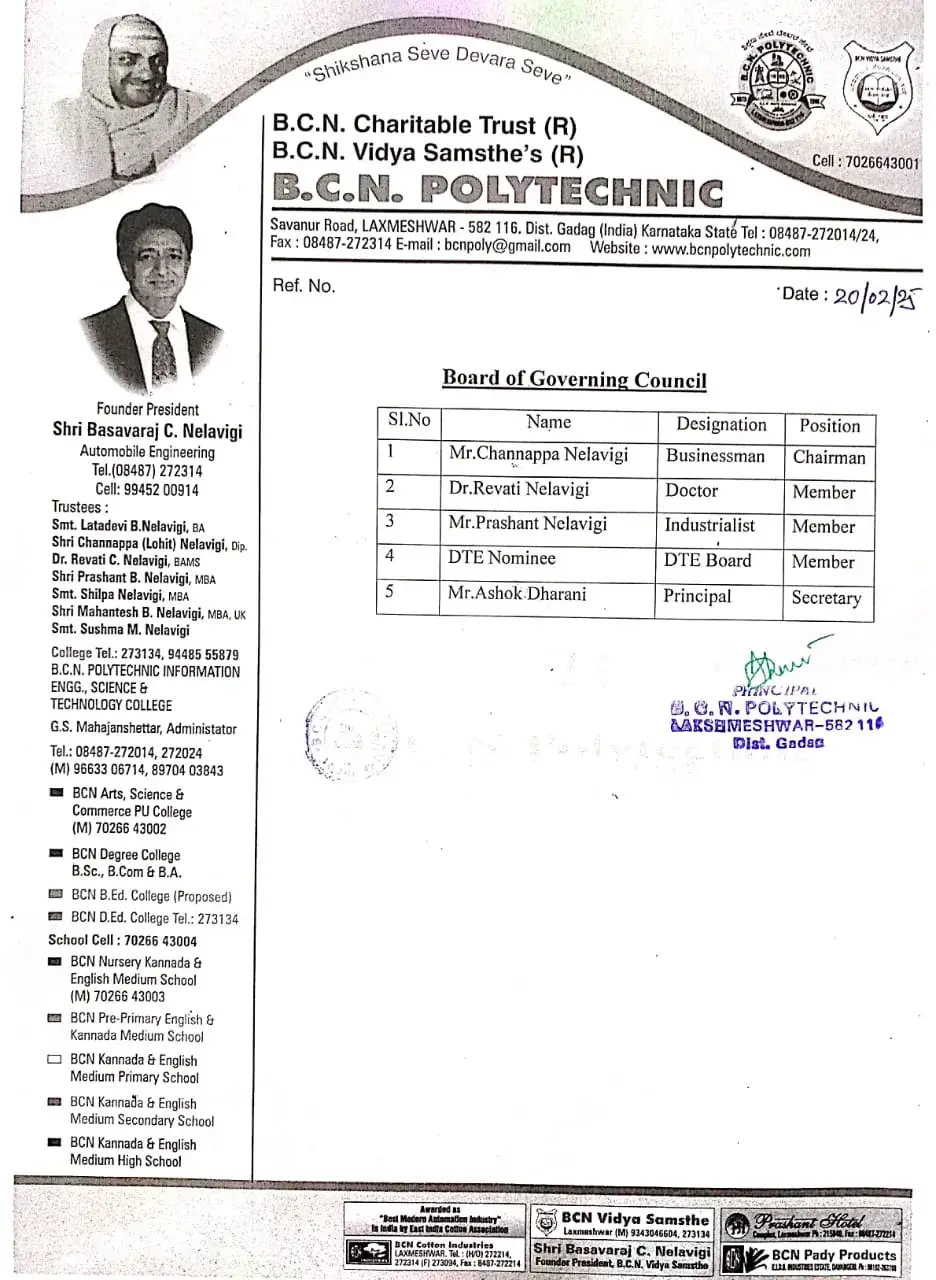 Bcn Polytechnic Lakshmeshwara Gadag: campus photo 1