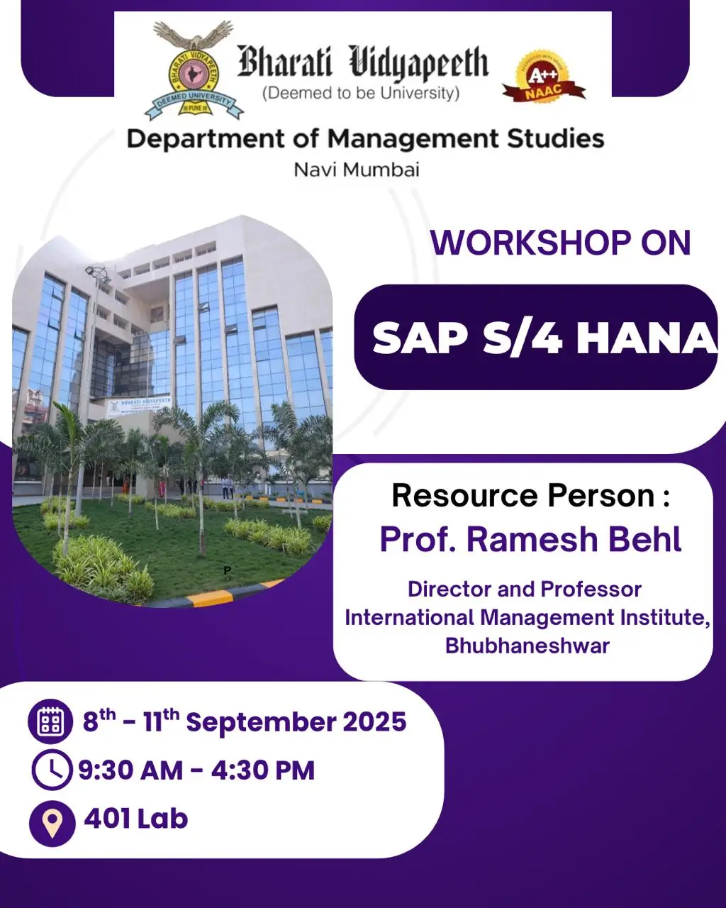 Bharati Vidyapeeth Deemed to be University Department of Management Studies Off-Campus campus photo 3