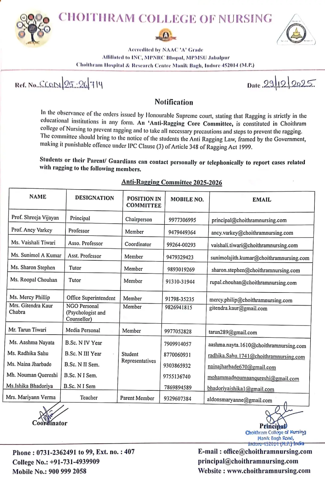 Choithram College of Nursing: campus photo 5