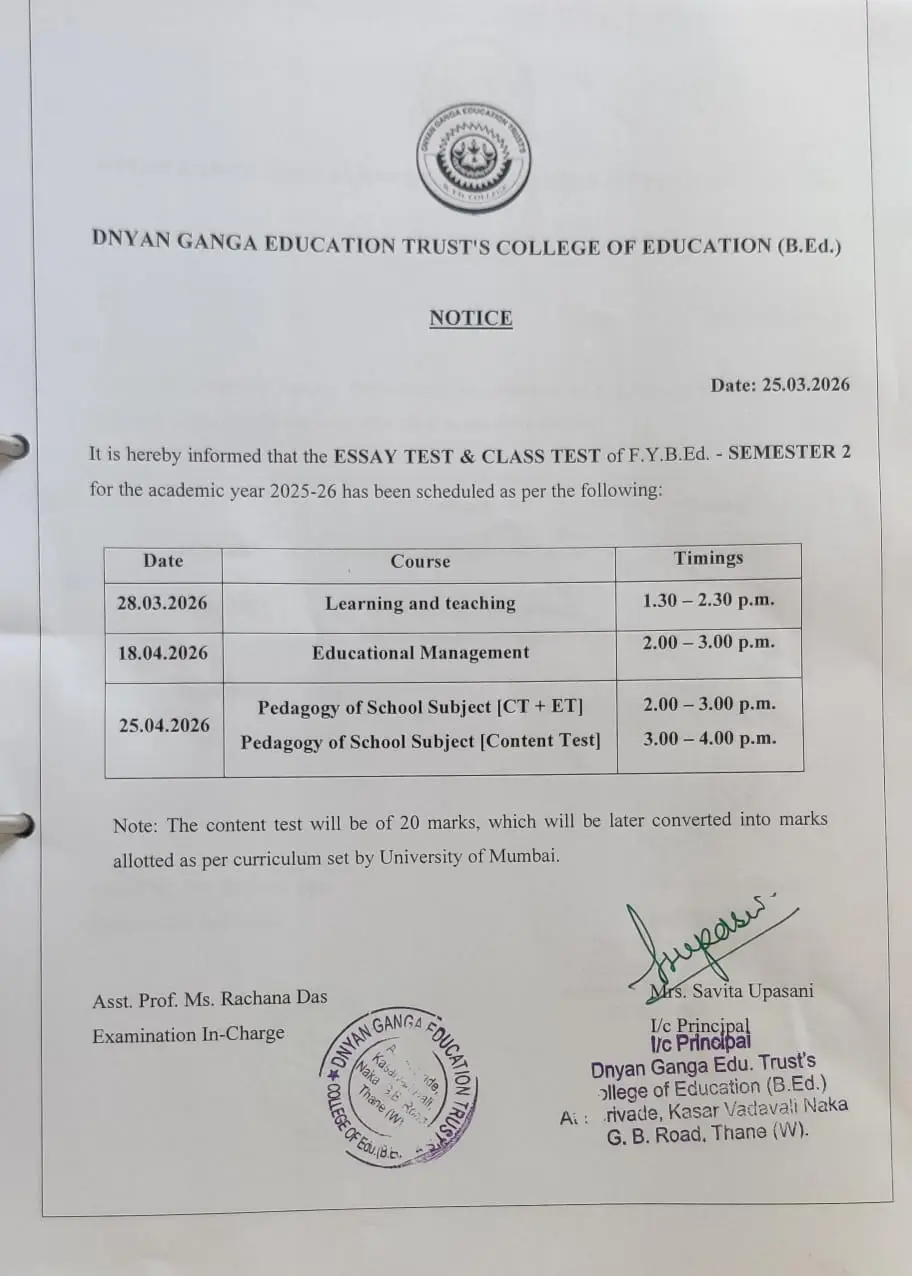 Dnyan Ganga Education Trusts College of Education (B.Ed.) At: campus photo 1