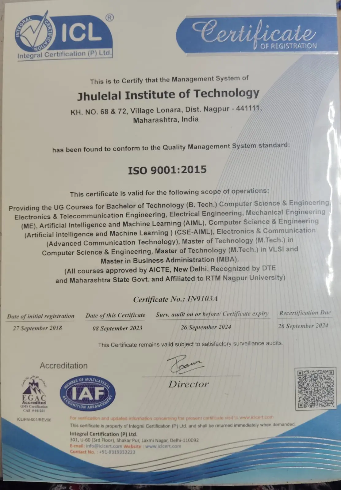 Jhulelal Institute of Technology: campus photo 1