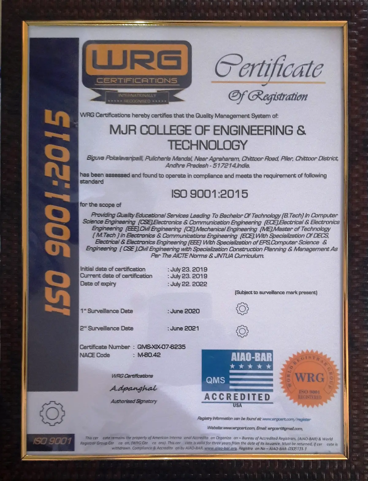 M.J.R. College of Engineering & Technology campus photo 1