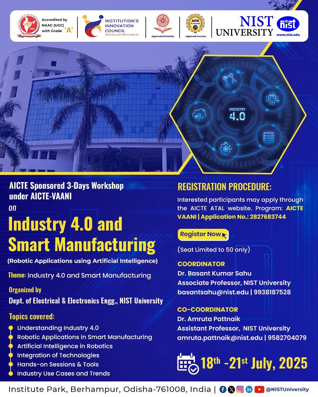 NIST Institute of Science and Technology (Autonomous) campus photo 1