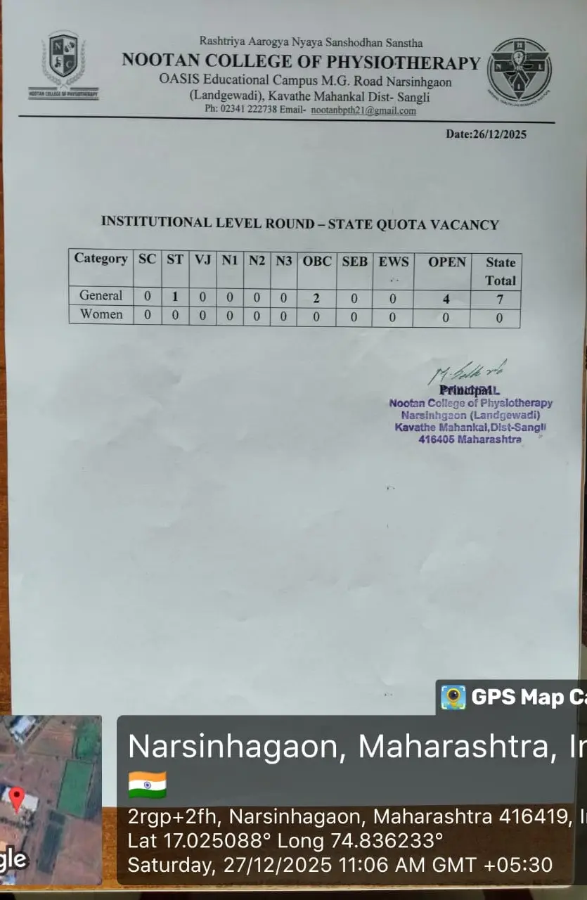 Nootan College of Physiotherapy Kavathemahankal: campus photo 1