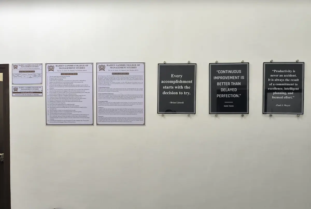 Rajeev Gandhi College of Management Studies (RGCMS): campus photo 6