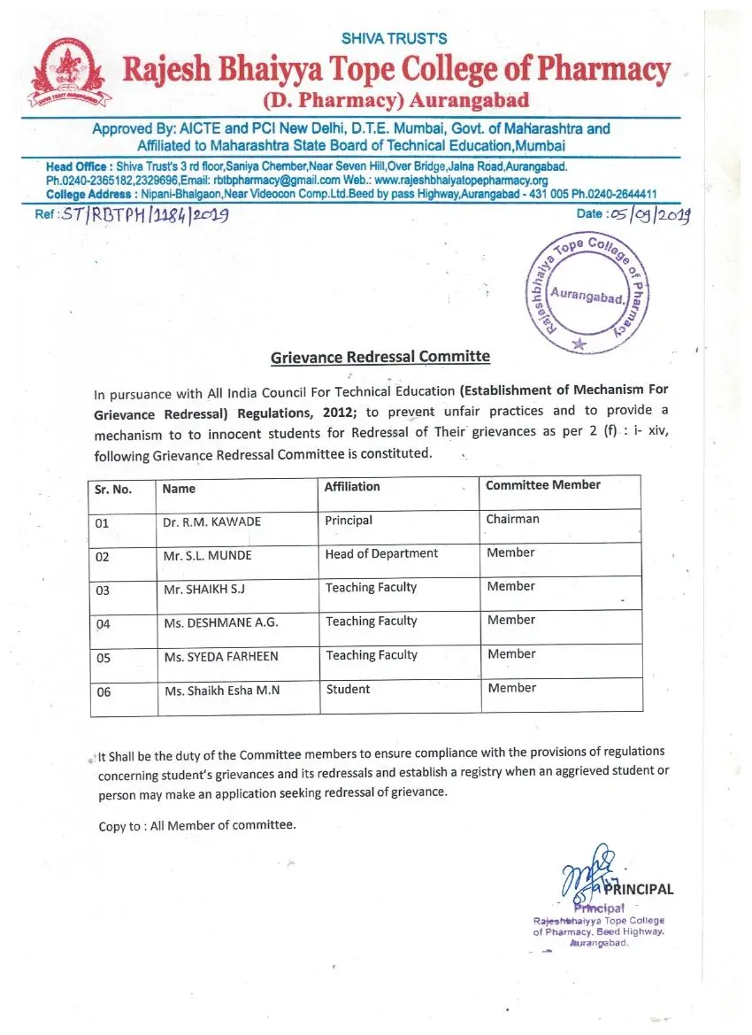 Rajesh Bhaiyya Tope College of Pharmacy: campus photo 4