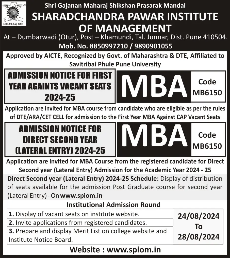 Shri GAJANAN MAHARAJ SHIKSHAN PRASARAK MANDALs SHARADCHANDRA PAWAR INSTITUTE OF MANAGEMENT, DUMBERWADI, KHAMUNDI: campus photo 1