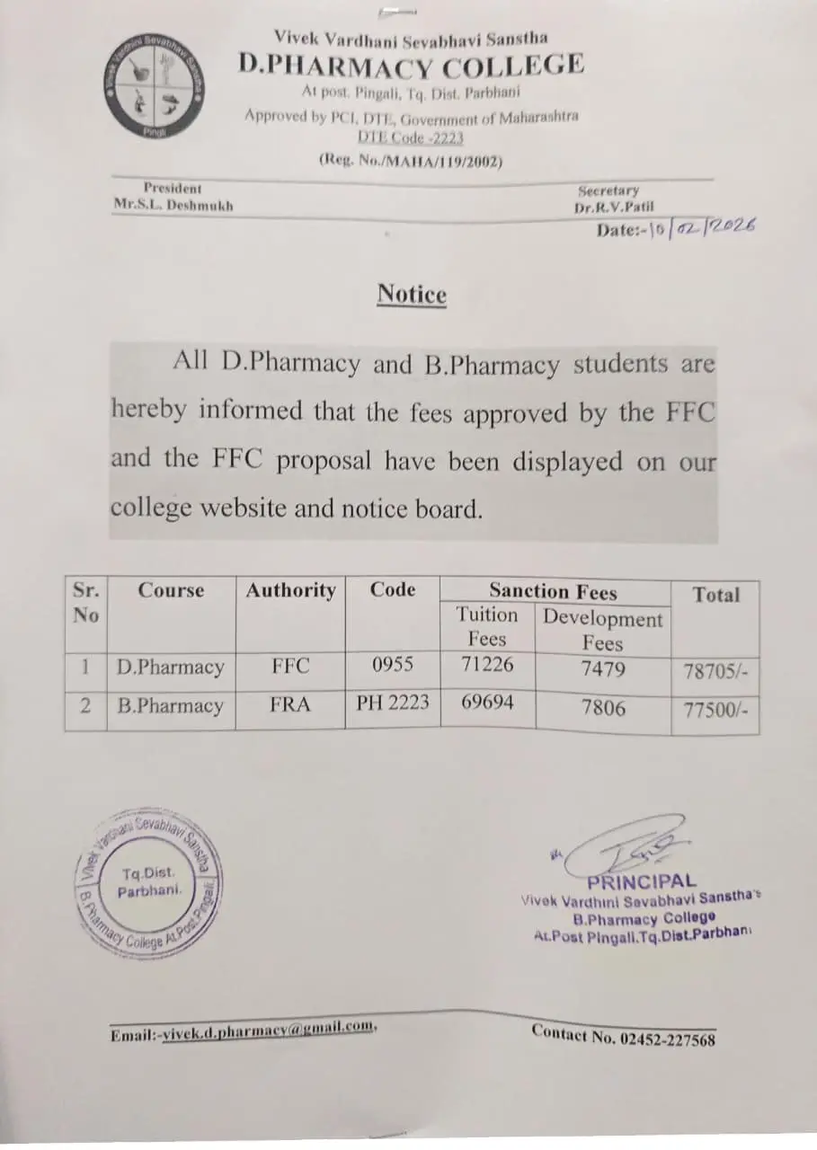 Vivekvardhini Sevabhavi Sanstha's Diploma Pharmacy College, Pingali: campus photo 1