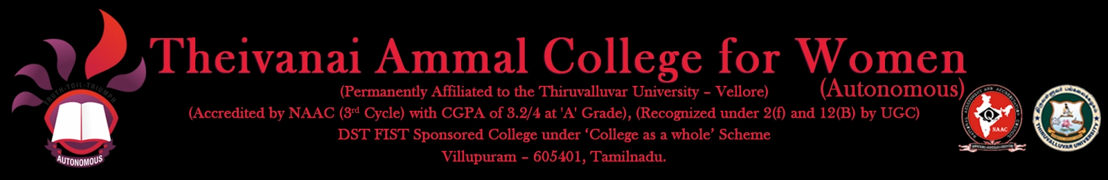 Theivanai Ammal College For Women logo