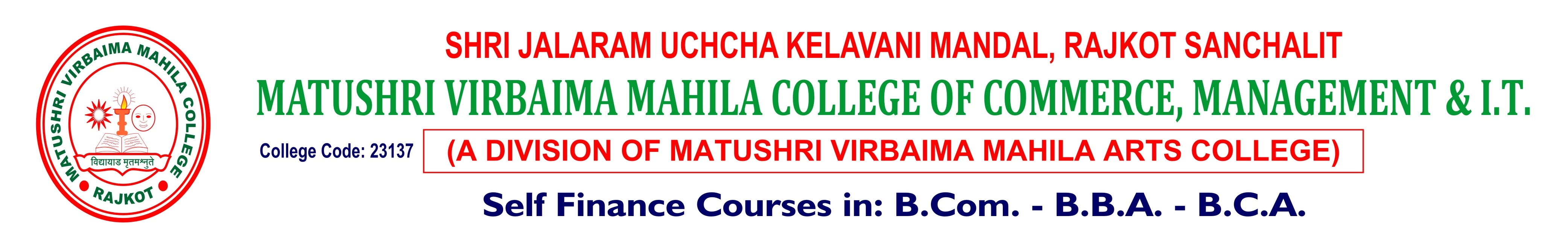 Matushri Virbaima Mahila College of Commerce, Management and IT logo