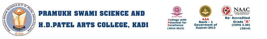 Pramukh Swami Science and H.D.Patel Arts College logo