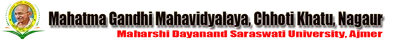 Mahatma Gandhi Mahavidyalaya, Choti Khatu logo