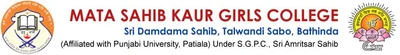 Mata Sahib Kaur Girls College, Damdama Sahib logo