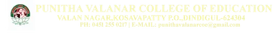 Punitha Valanar College of Education logo