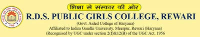 Rameshwar Dass Saraf Public Girls College, Rewari. logo