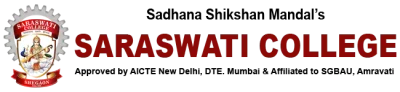 Saraswati College, Gaulkhed Road, Shegaon. logo